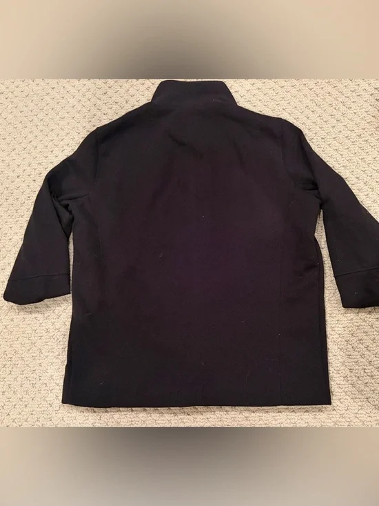 Helmut Lang Black Asymmetrical Zip Cotton Moto Jacket - Picture 4 of 11